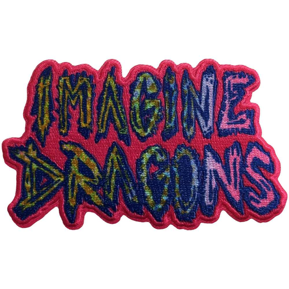 Imagine Dragons - Rainbow Logo Patch - Roze/Multicolours